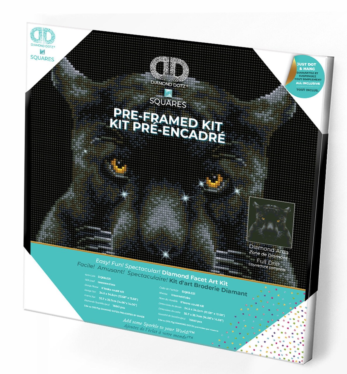 Diamond Dotz Kits - If looks could kill - Pre-Framed Kit Diamond Painting Artwork Kit Diamond Painting Kits, Diamond Art Kits for Adults, Gem Art, Diamond Art, Diamond Dotz Kits